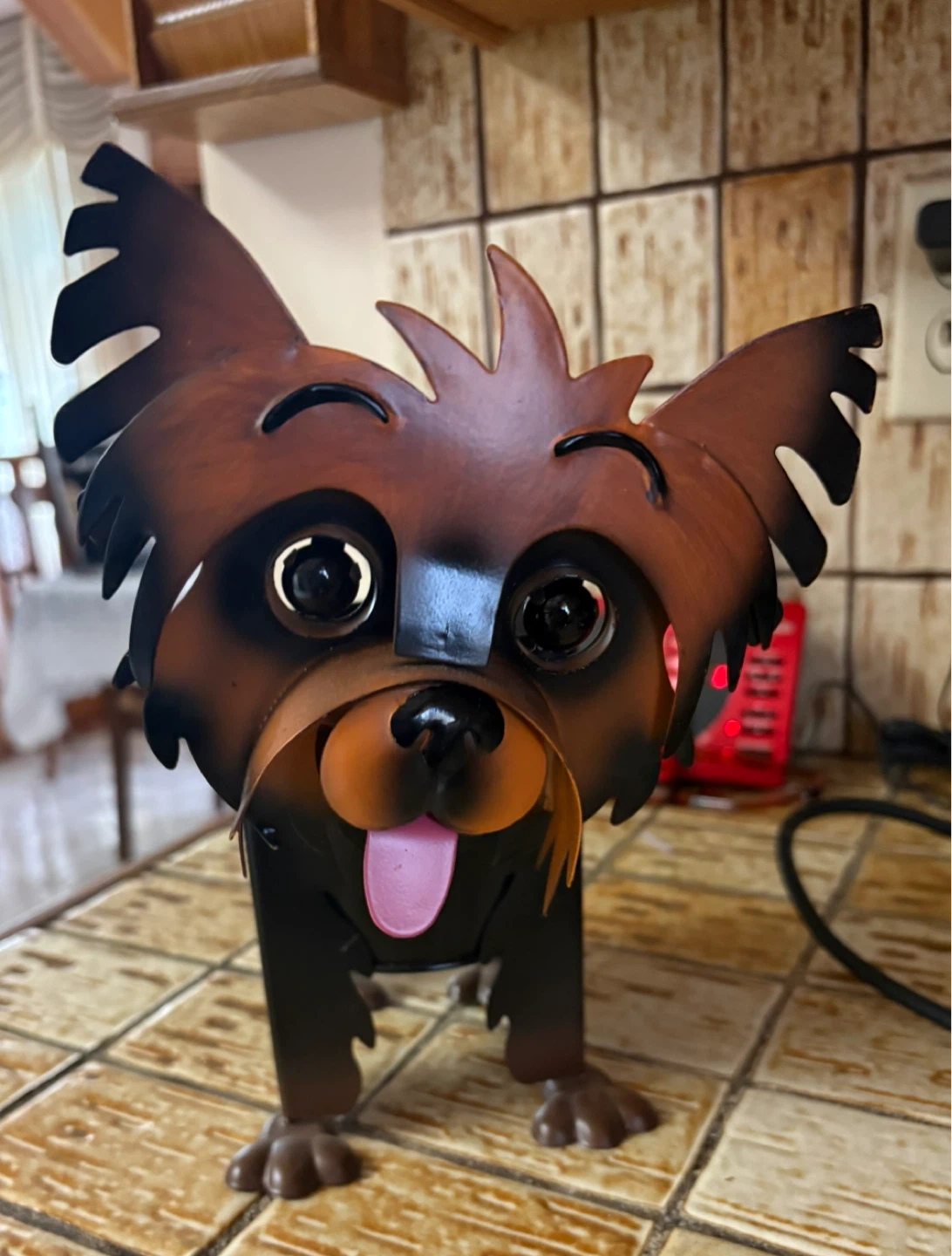 Metal Dog Planter or Desk Organizer