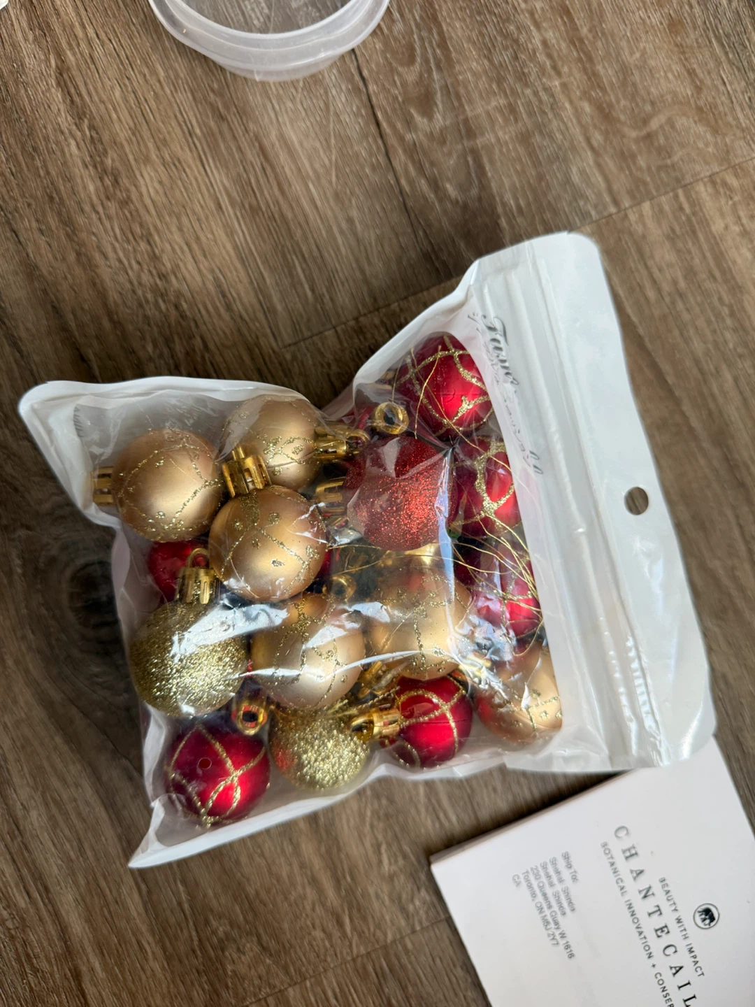 Red and Gold Christmas Ornament Baubles