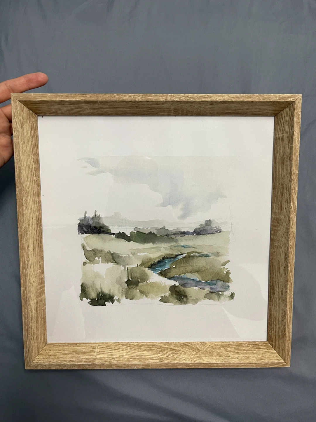 Framed Watercolor Landscape