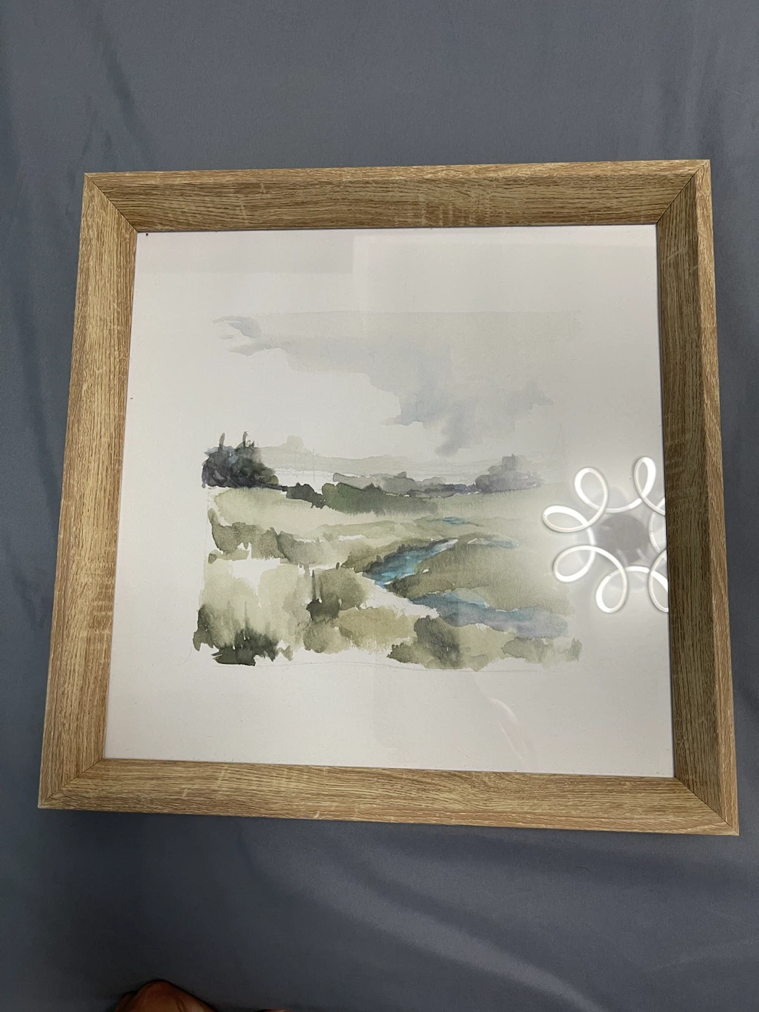 Framed Watercolor Landscape - photo 2