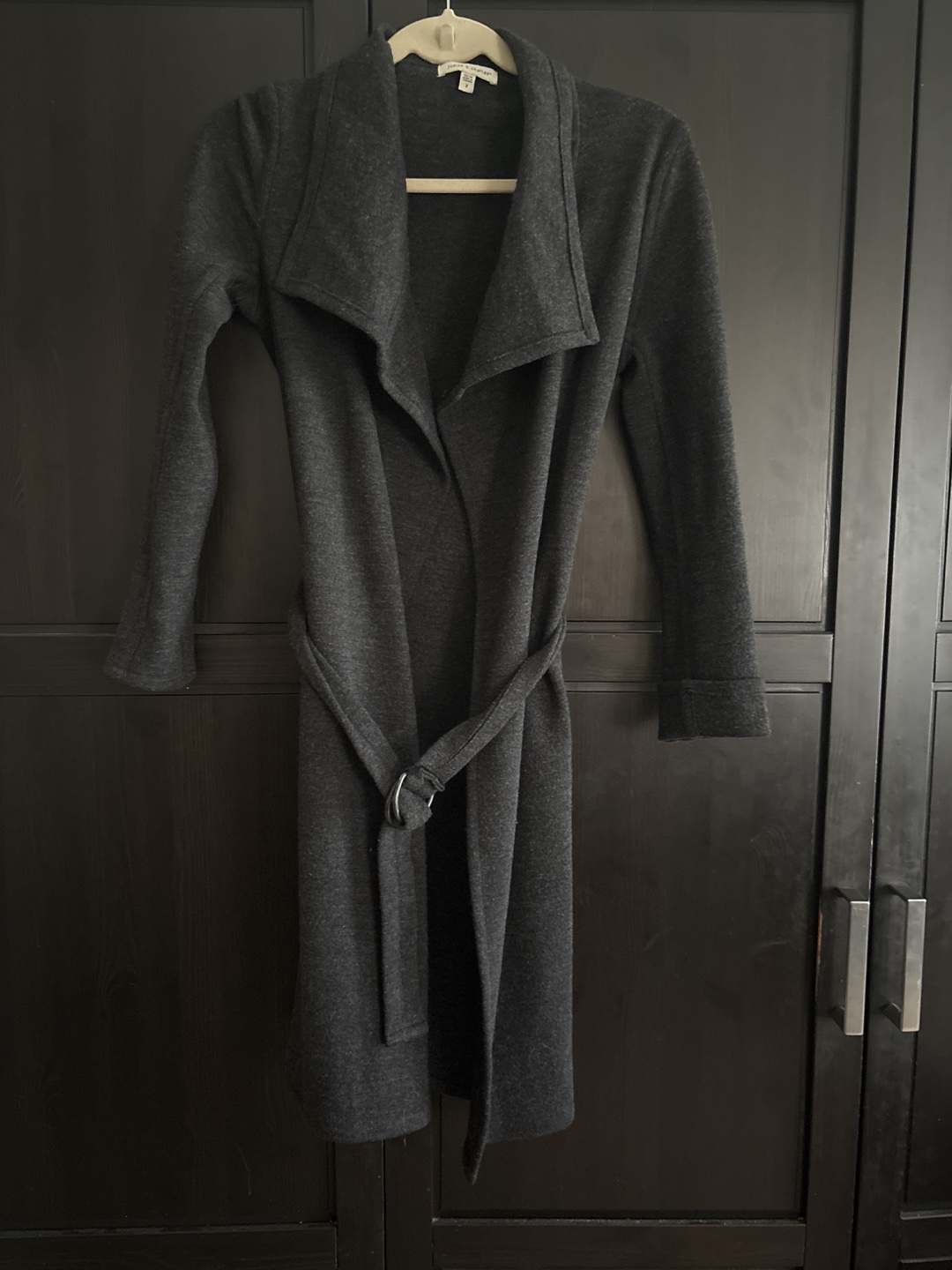 Judith & Charles charcoal grey coat, size 2 - photo 2