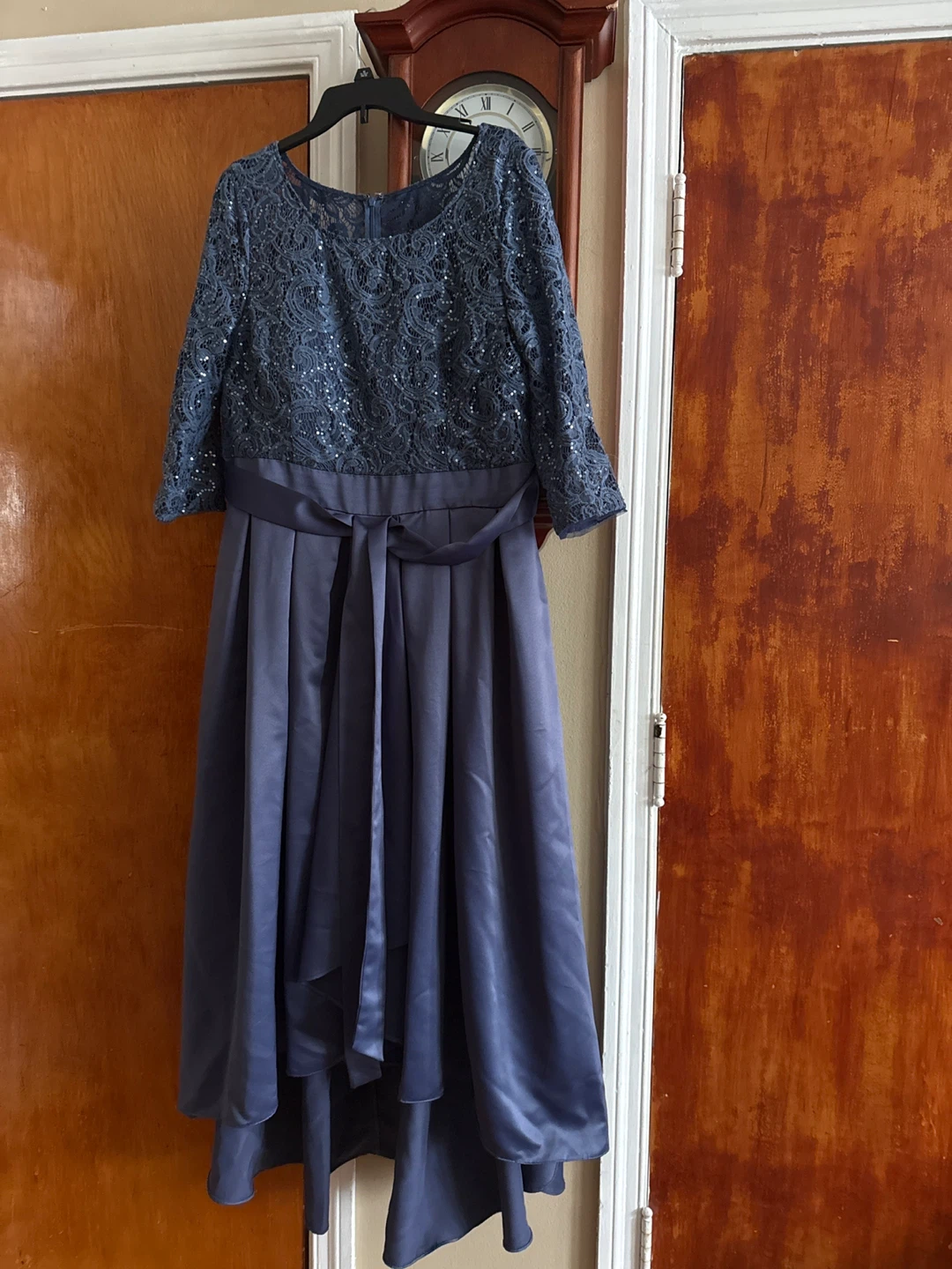 Navy Blue Lace Overlay Dress size 16