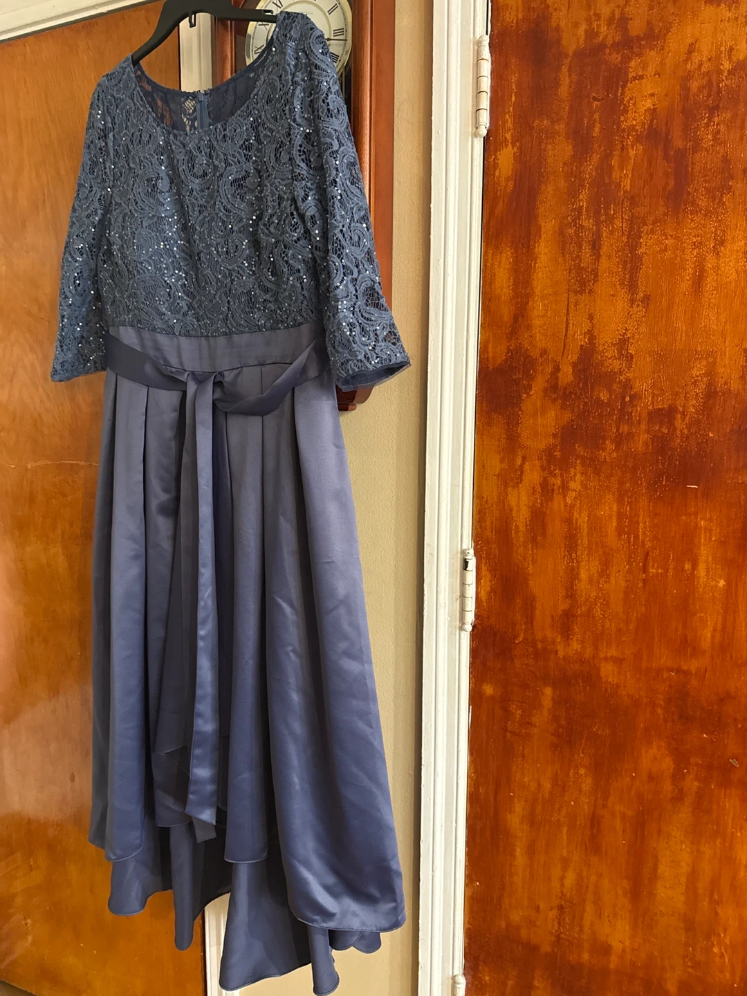 Navy Blue Lace Overlay Dress size 16 - photo 5