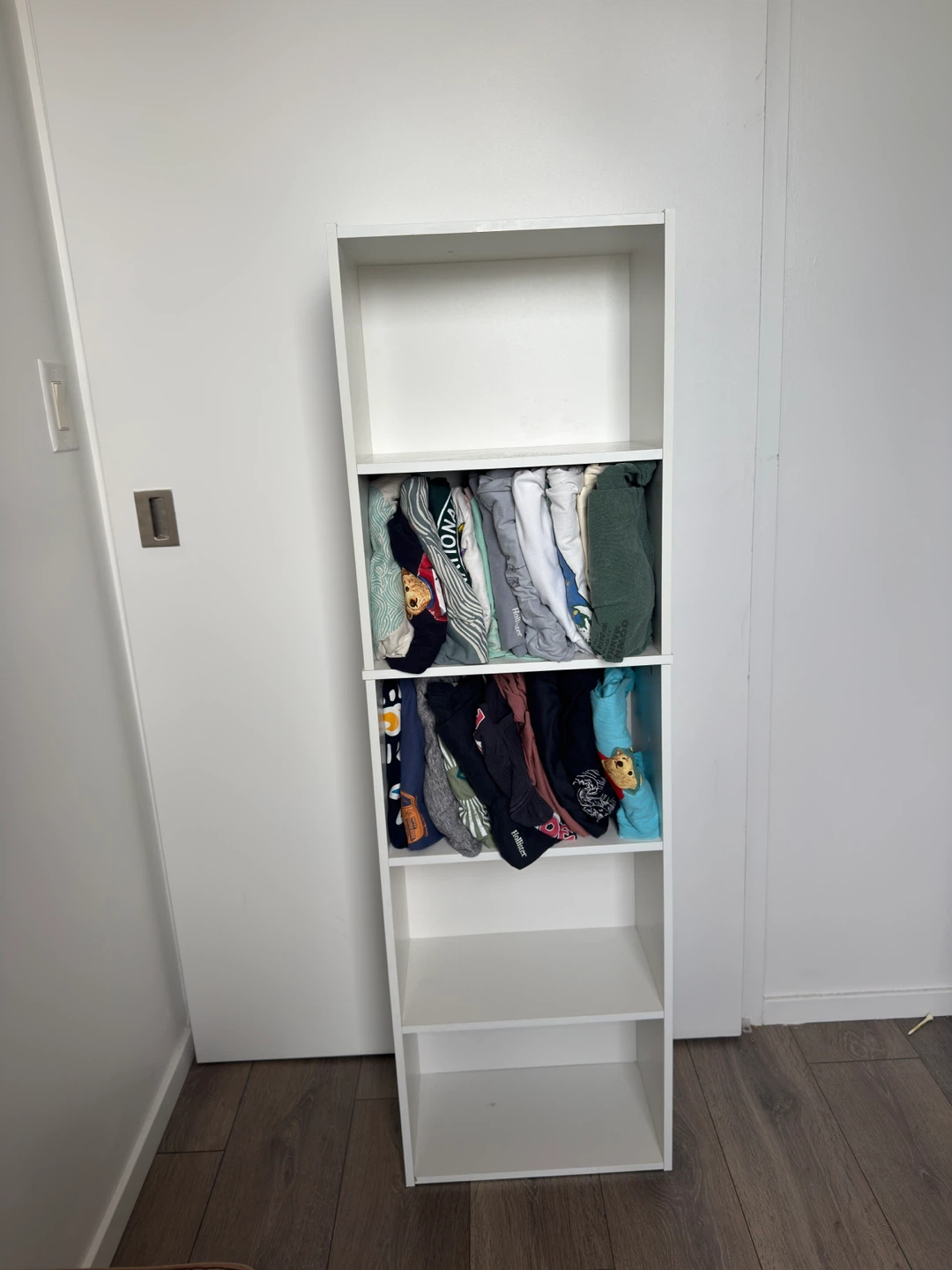 White 5-Tier Bookshelf cube unit