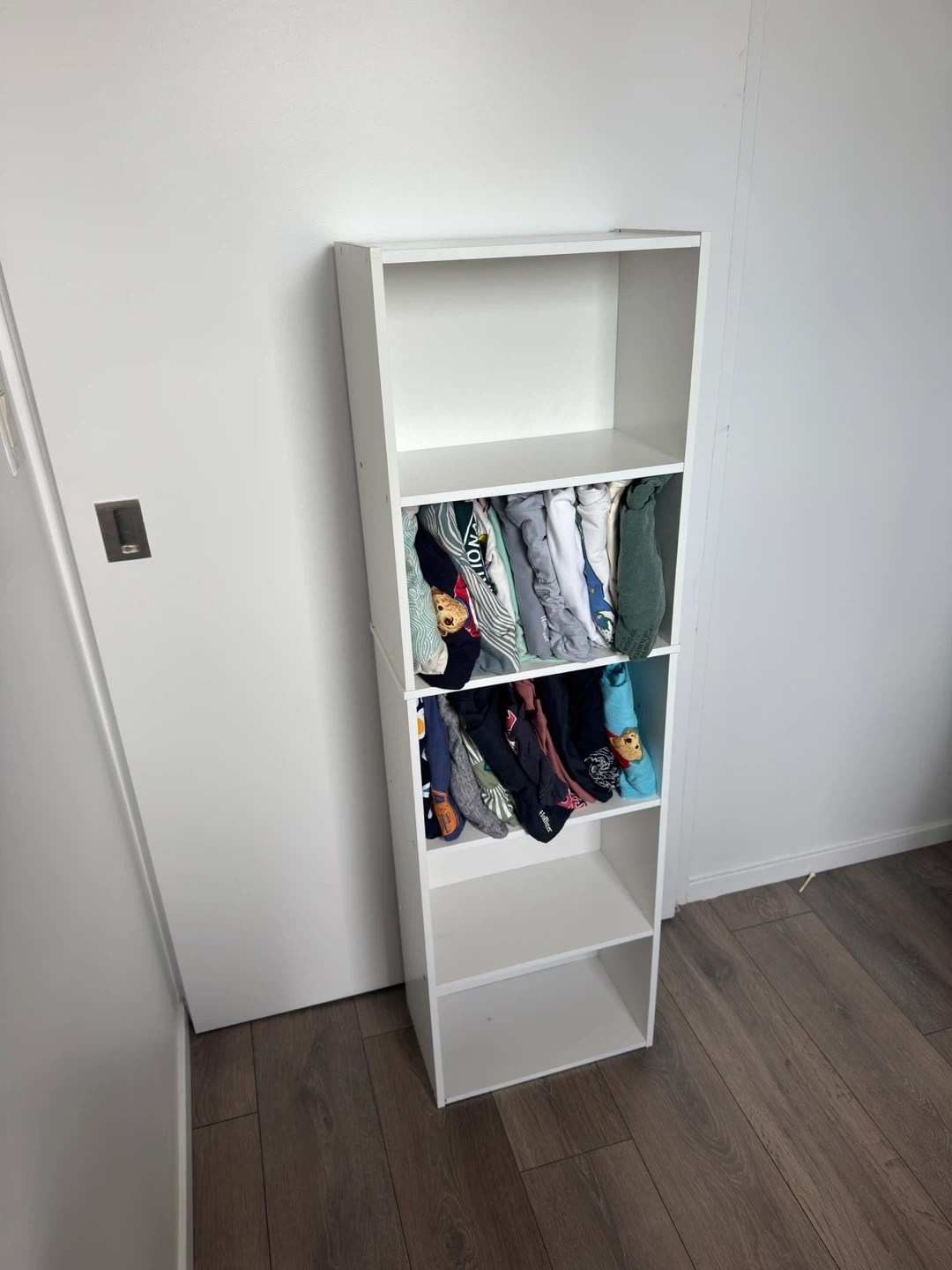 White 5-Tier Bookshelf cube unit - photo 2