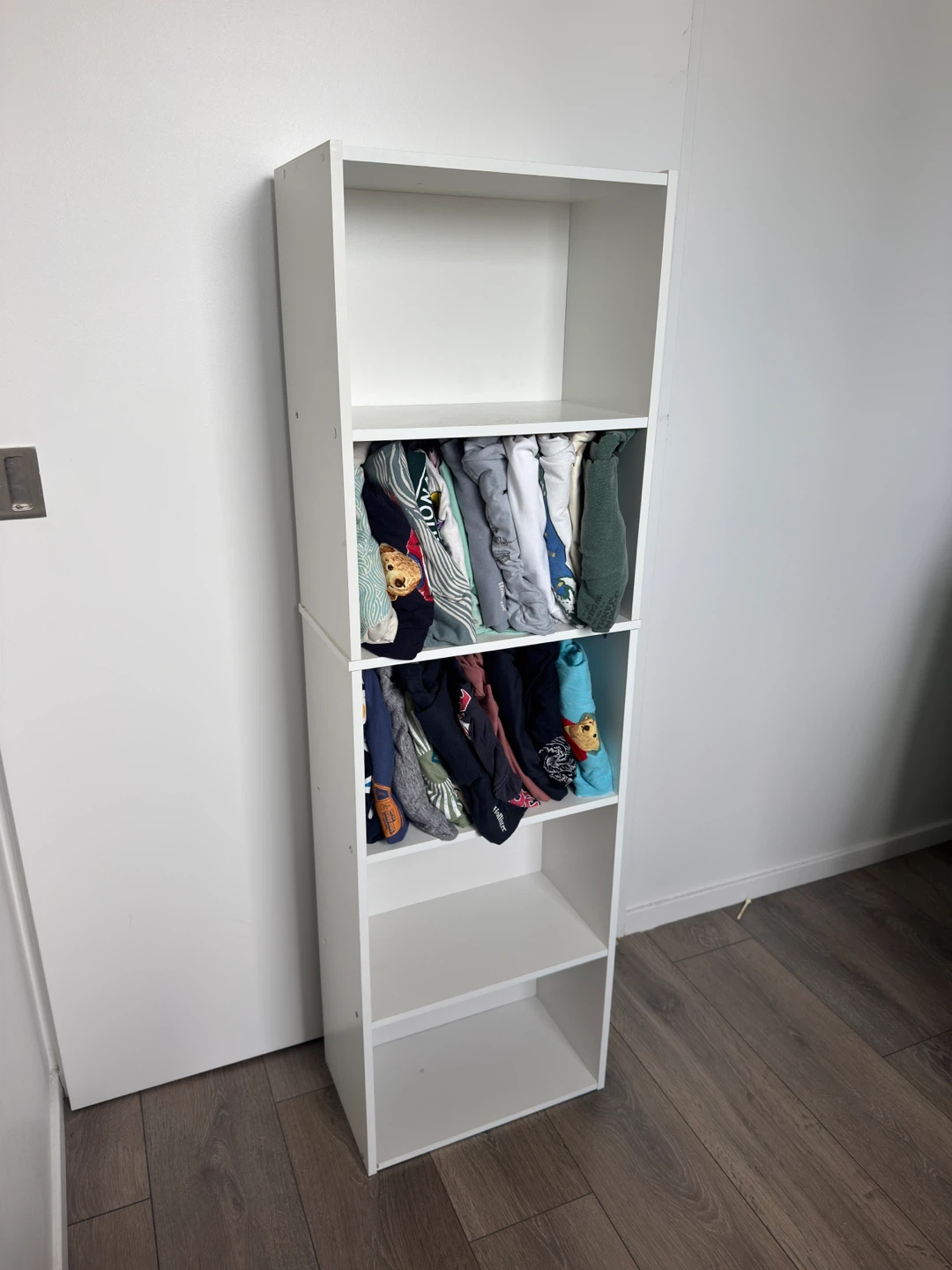 White 5-Tier Bookshelf cube unit - photo 5