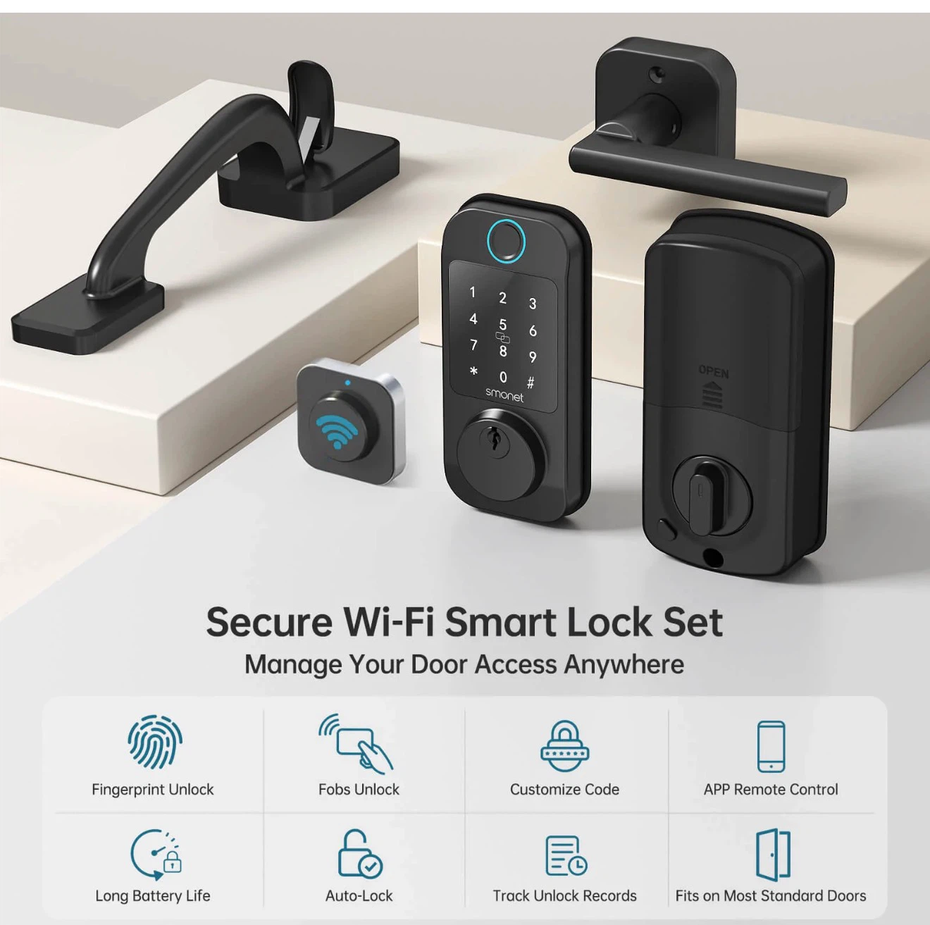 Smonet Smart WiFi Deadbolt Lock M6-BF