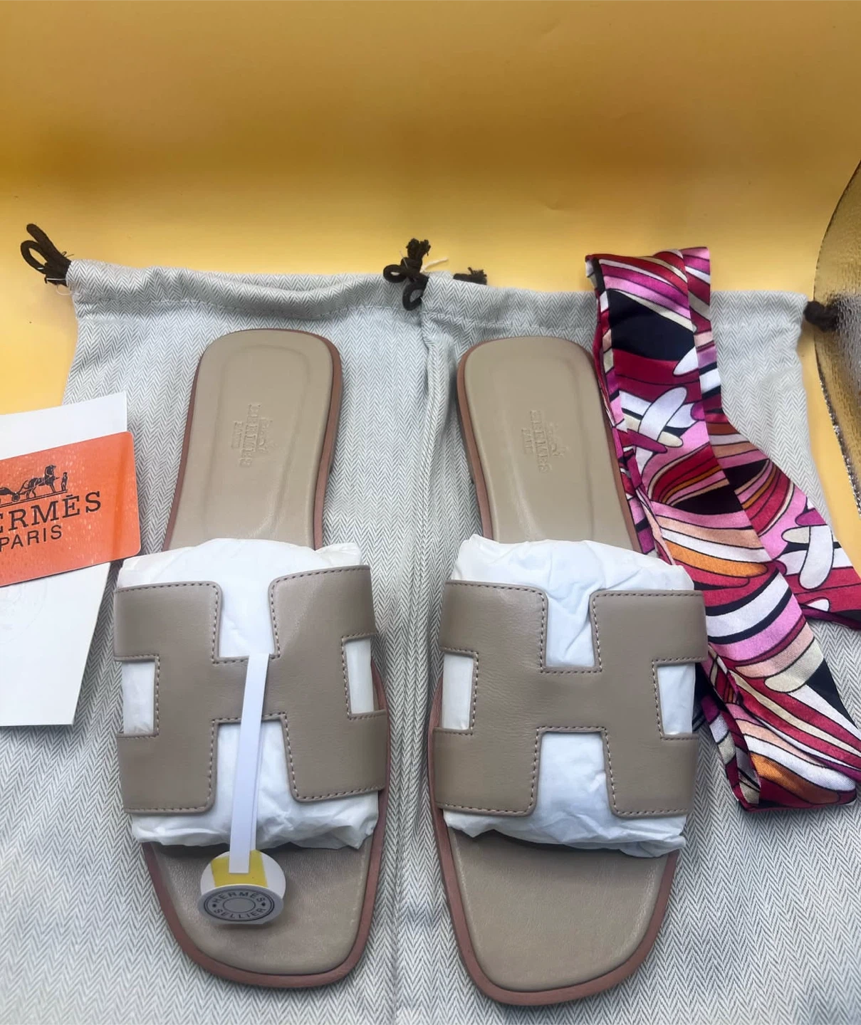 Hermes Oran Sandals Tan - photo 2
