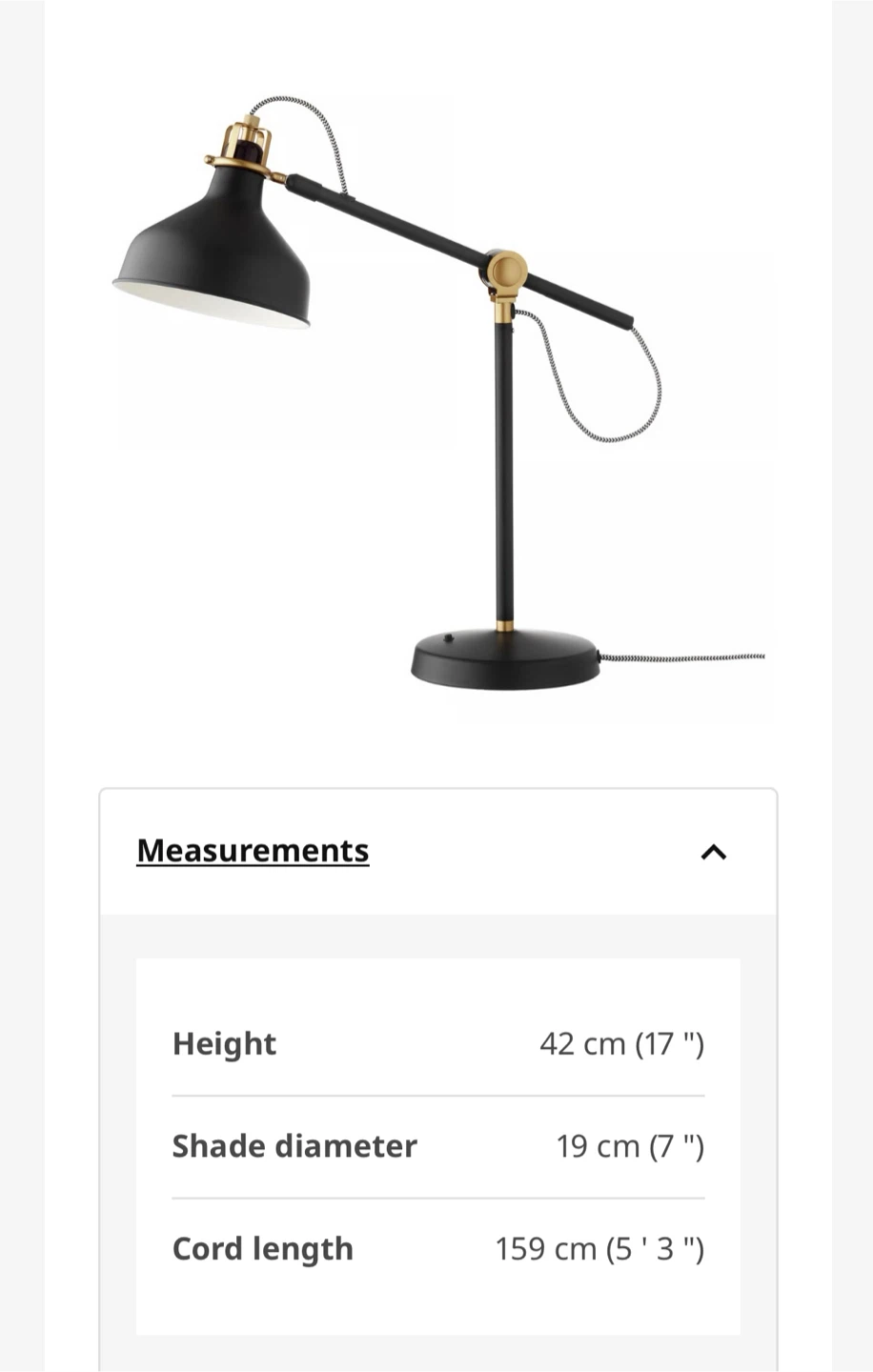 IKEA RANARP desk lamp - black - photo 4
