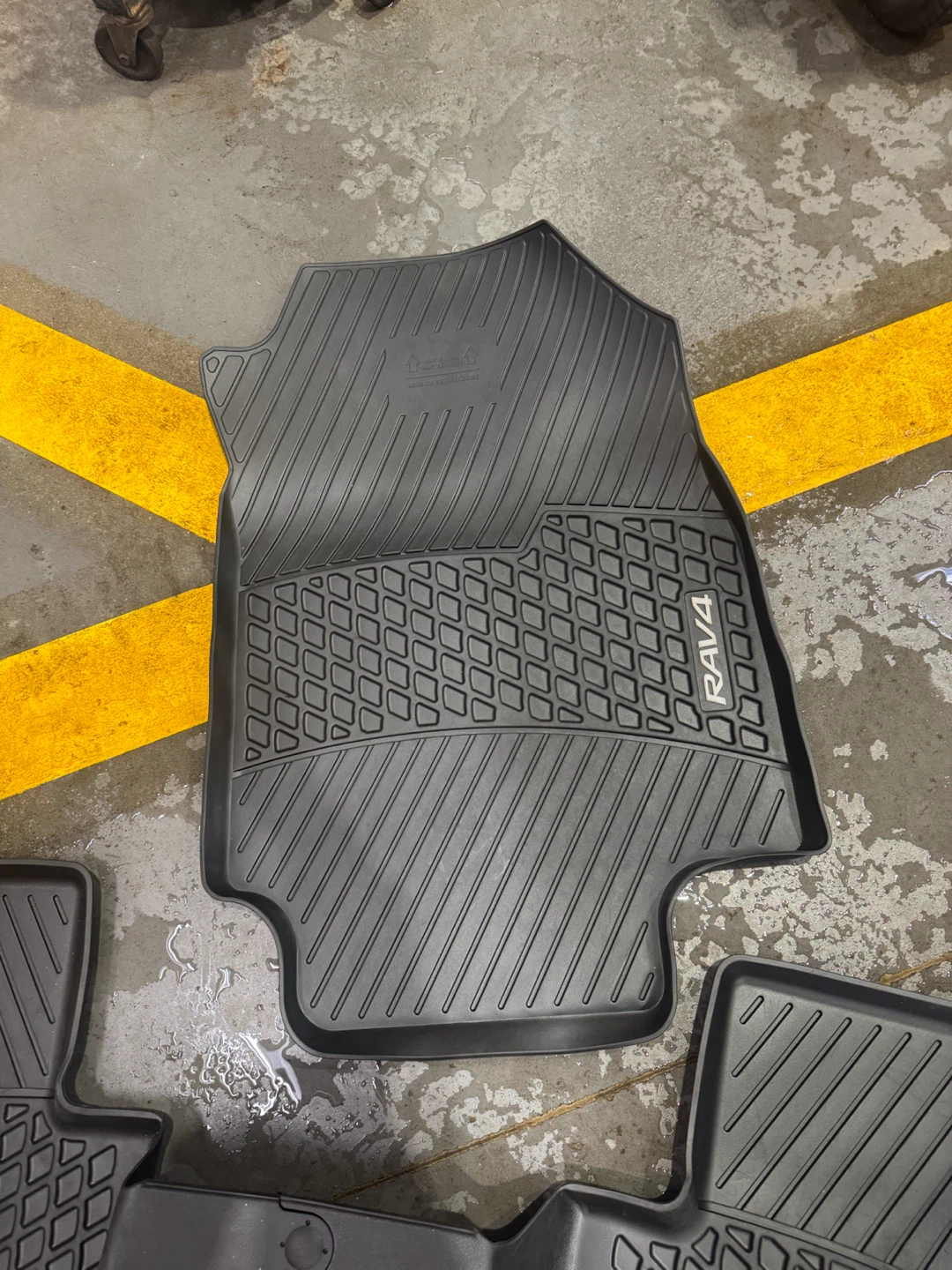 Passenger front and rear rubber floor mats for 2019-2025 Rav4