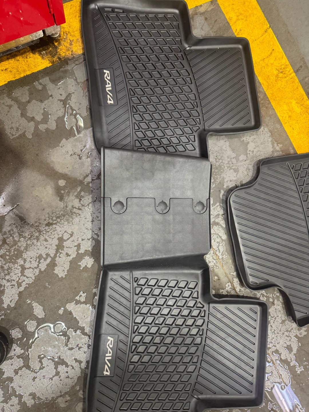 Passenger front and rear rubber floor mats for 2019-2025 Rav4 - photo 2