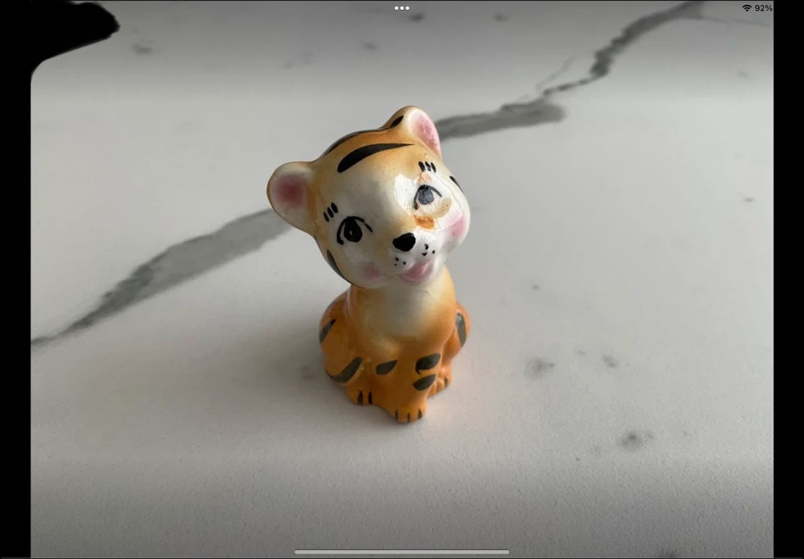 Vintage Ceramic Tiger Figurine