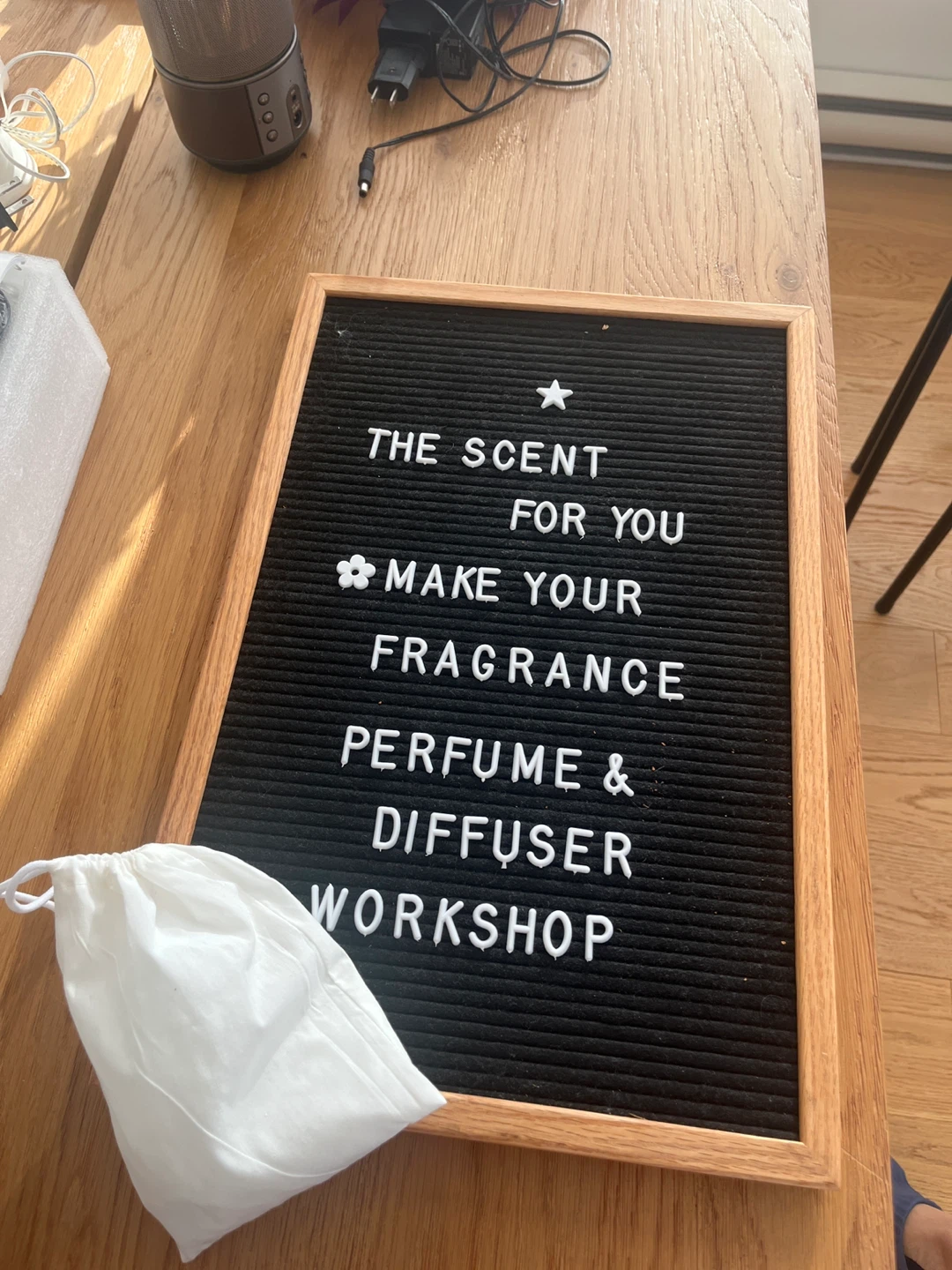 Black Letter Board with Wooden Frame