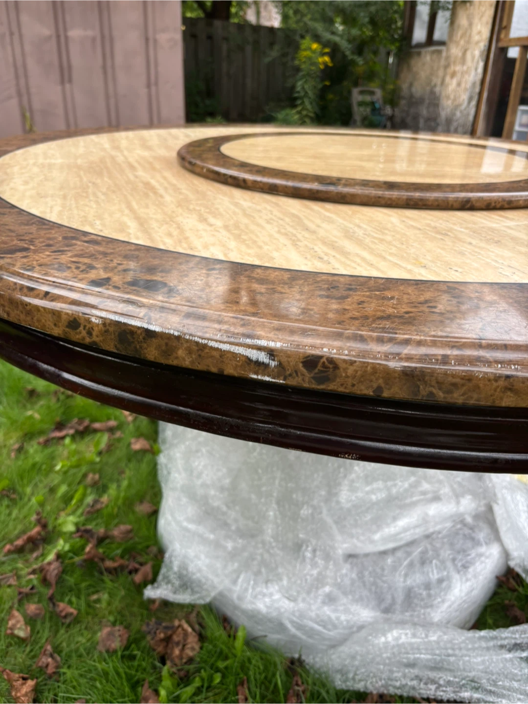 Round marble top dining table - photo 4