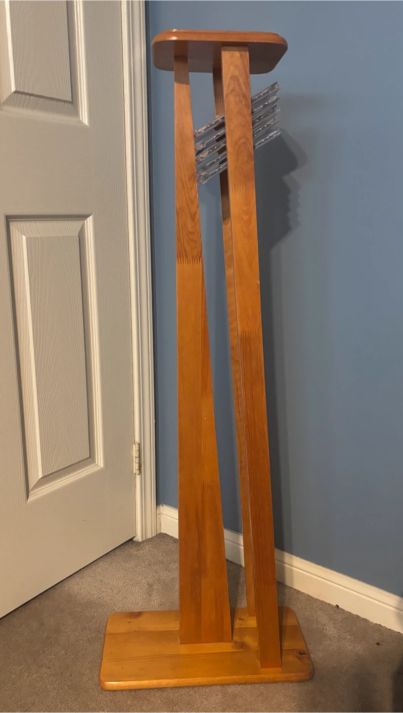 Vintage Freestanding Wooden CD Tower Stand - photo 4