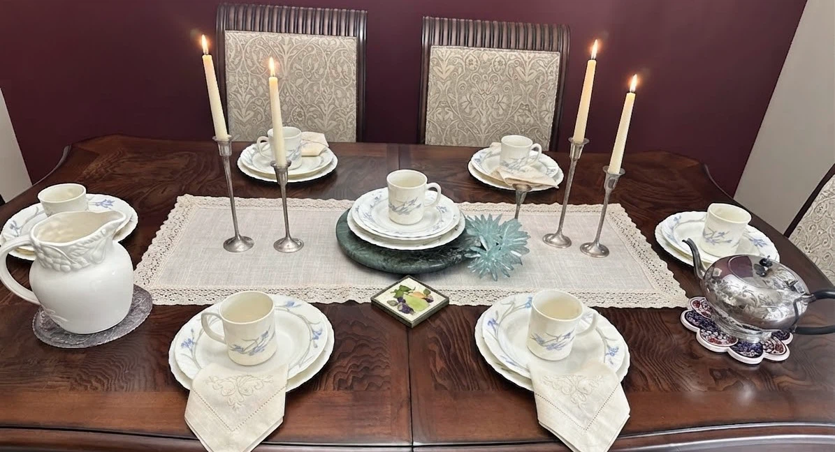 VTG 21-Piece Arcopal France "Diana" Dinnerware Set (Blue Iris) - photo 4
