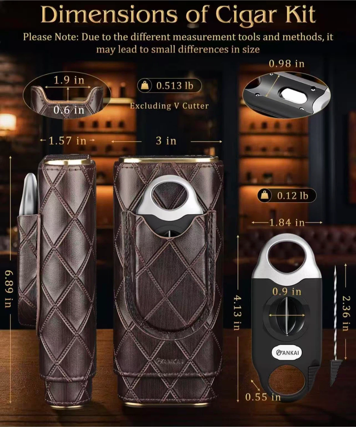 Cigar Humidor Case and 3-in-1 Cutter Set - photo 2