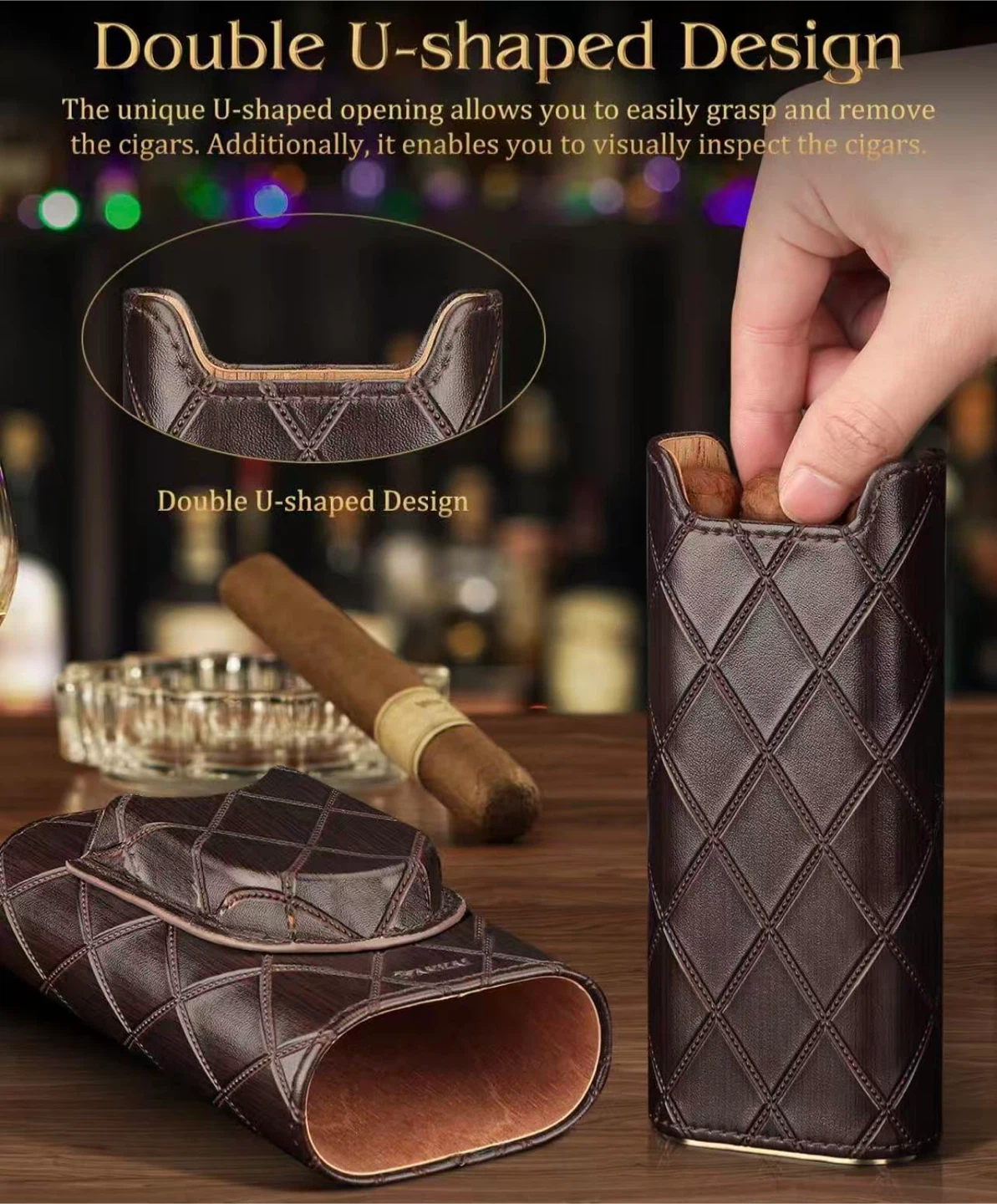 Cigar Humidor Case and 3-in-1 Cutter Set - photo 3