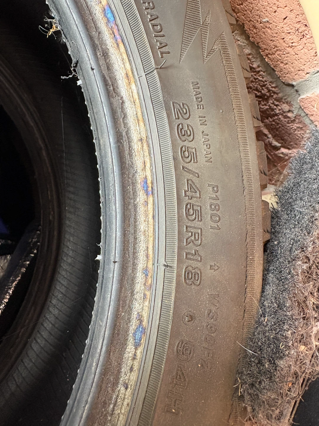 Set of 4 Bridgestone Tires 235/45R18