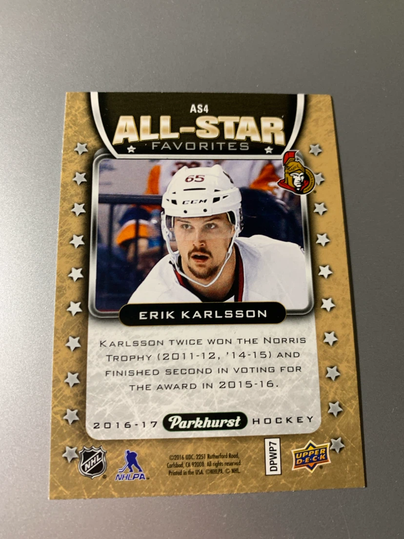 2016-17 Parkhurst Hockey All-Star Favorites Cards - photo 4