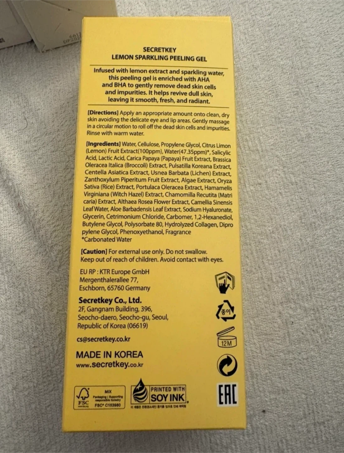 Secret Key Lemon Sparkling Peeling Gel - photo 2