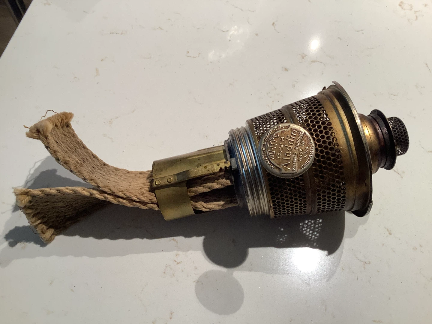 Vt Aladdin Model B Nu-Type Oil/Kerosene Brass Lamp Burner 🐞 - photo 2