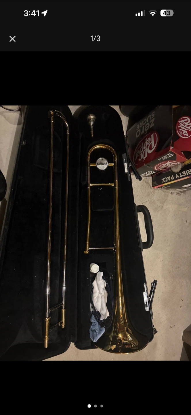 Yamaha Trombone with Case and Accessories