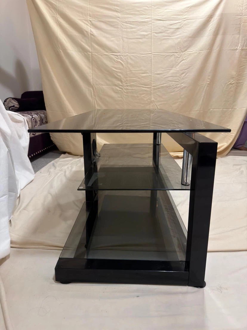 Black Glass TV Stand - photo 3