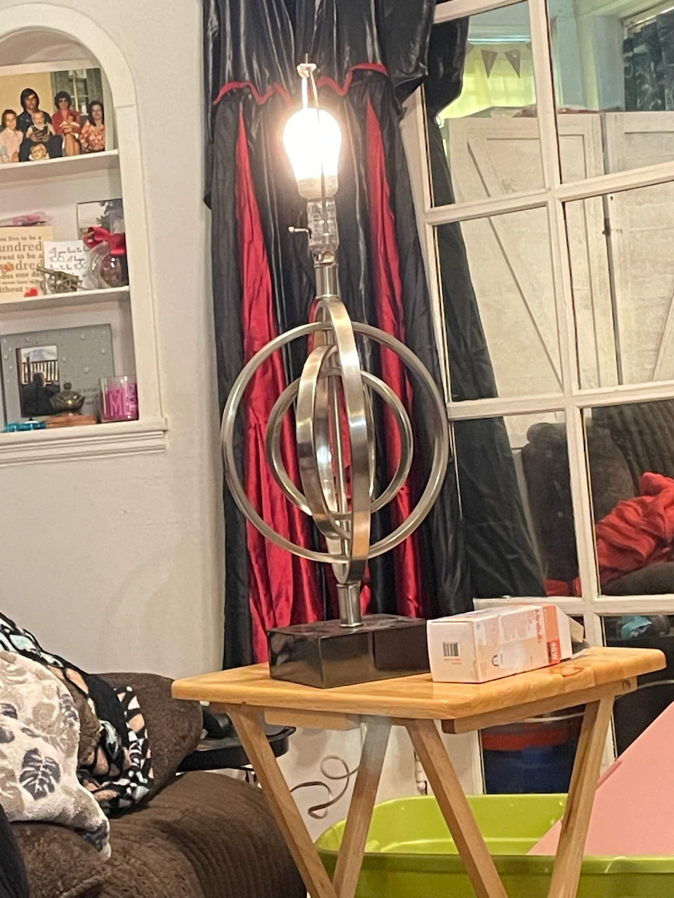 Set of Two MCM style Modern Metal Table Lamps - photo 4