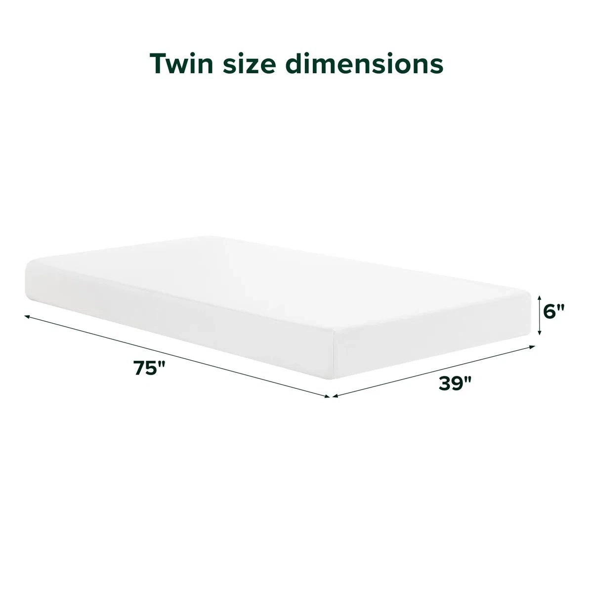 Twin White bed   With mattress - photo 4