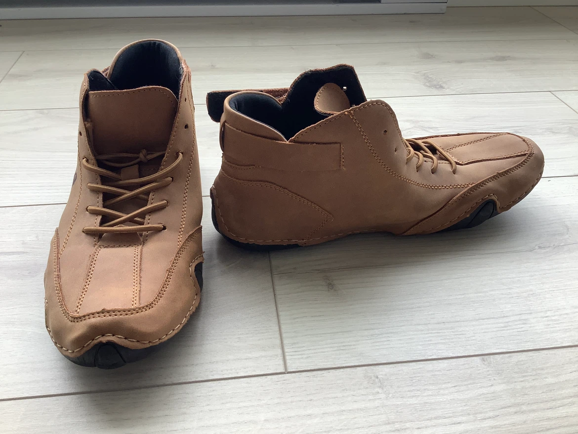 LDECK Tan Leather Ankle Boots