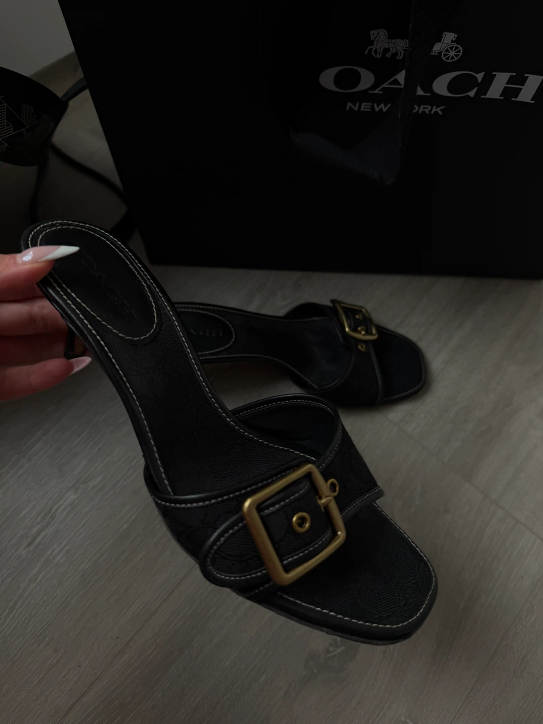 Coach Black Heeled Sandals - photo 2