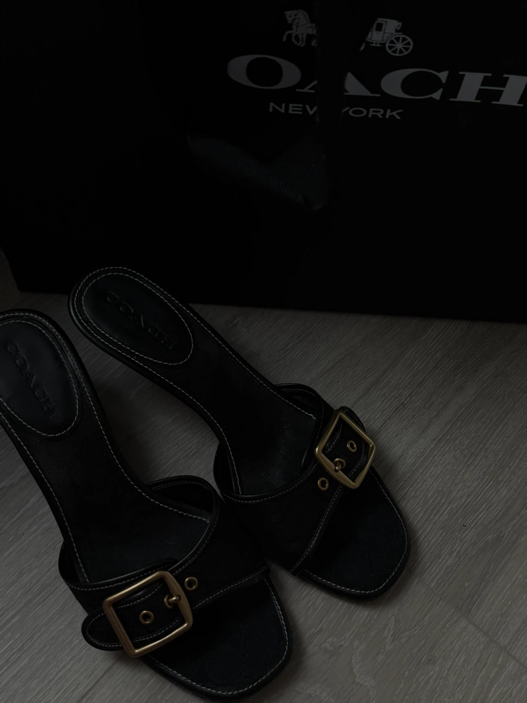 Coach Black Heeled Sandals - photo 3