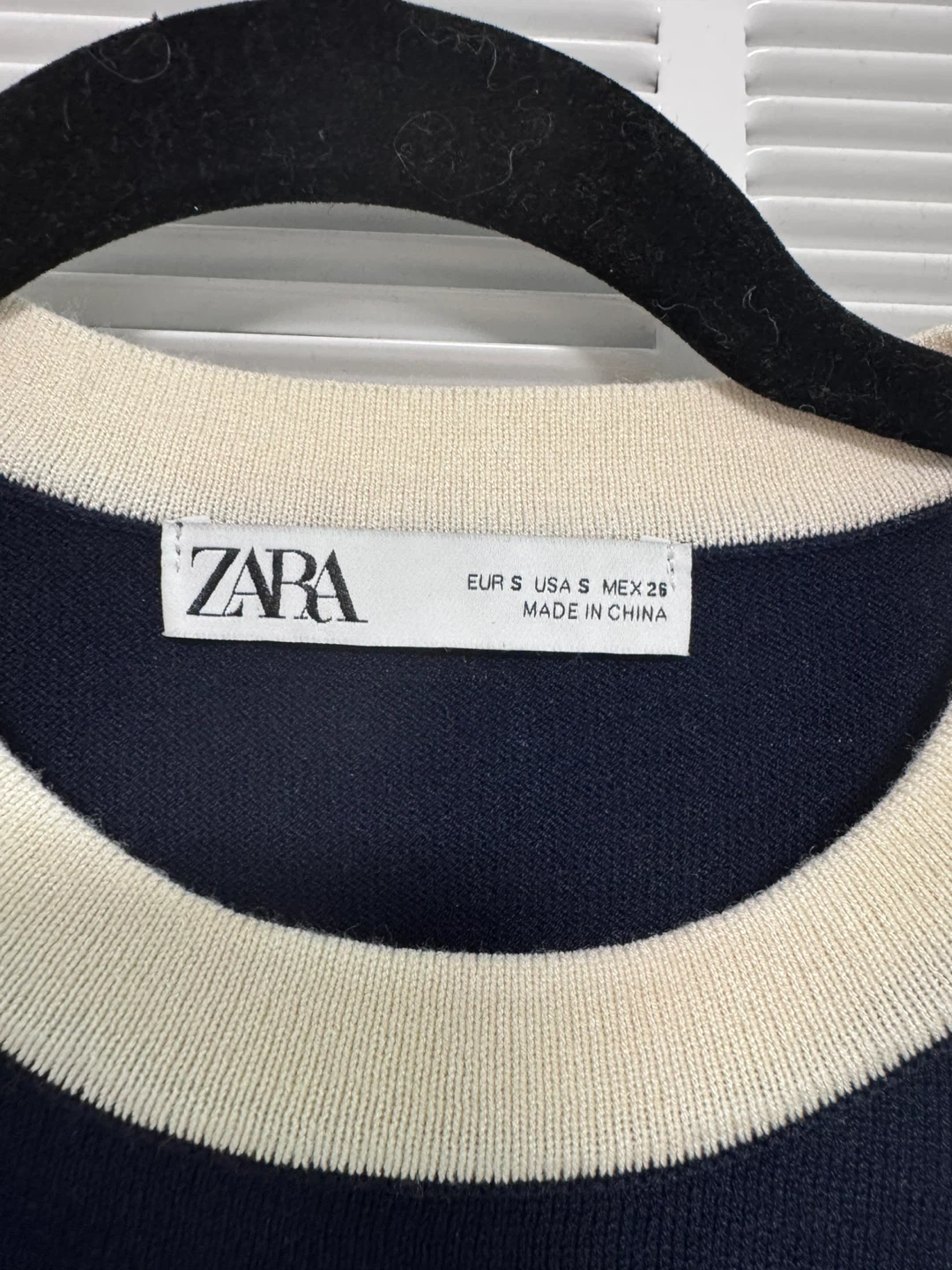 Zara Navy and White Knit Dress - photo 2