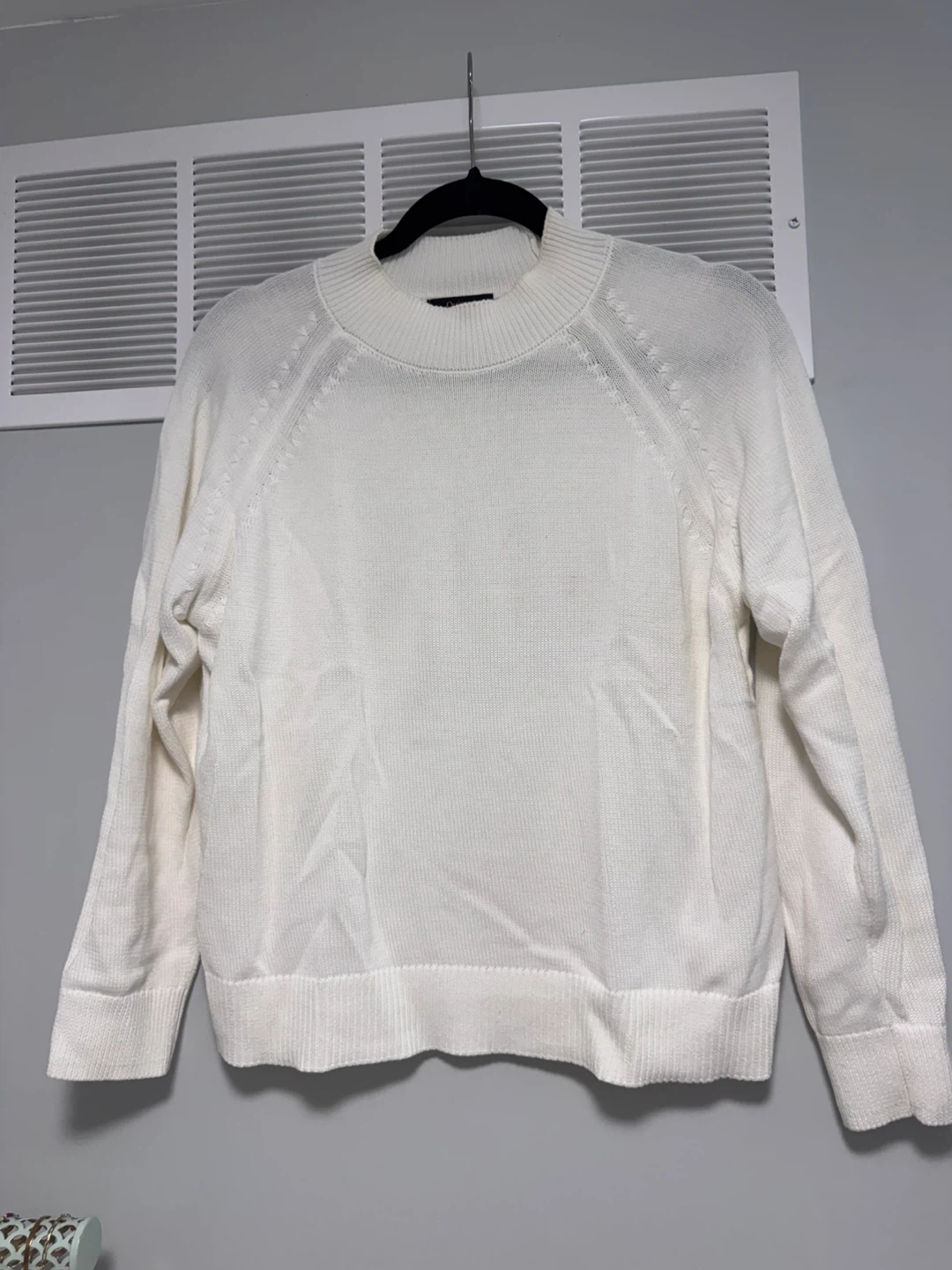 Quince Organic Cotton Sweater - White - Size Small