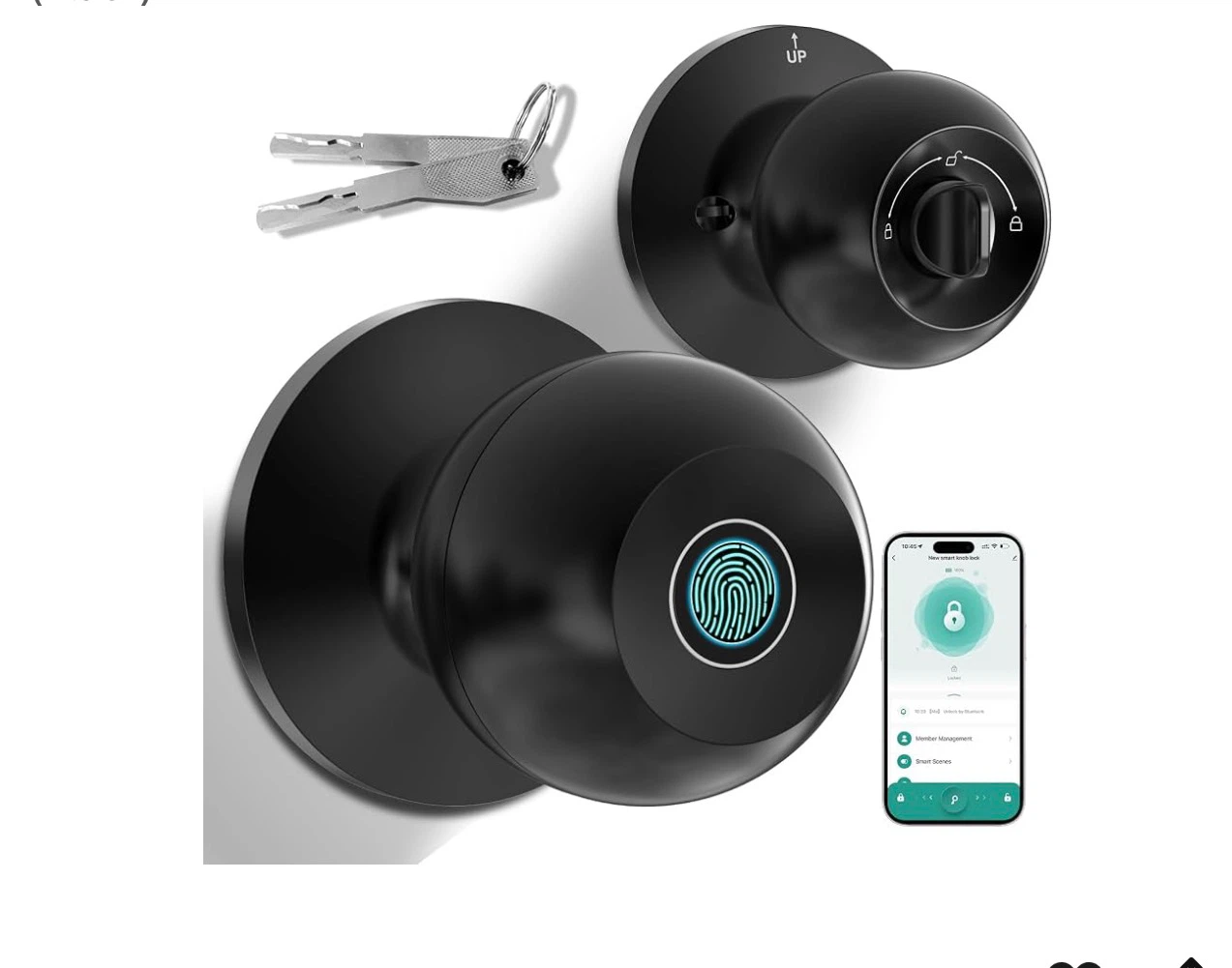 Indoor Smart Knob with Fingerprint and App Control