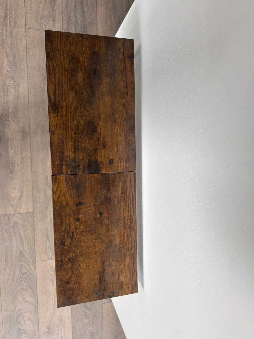 Rustic dark wood narrow Console Table - photo 2