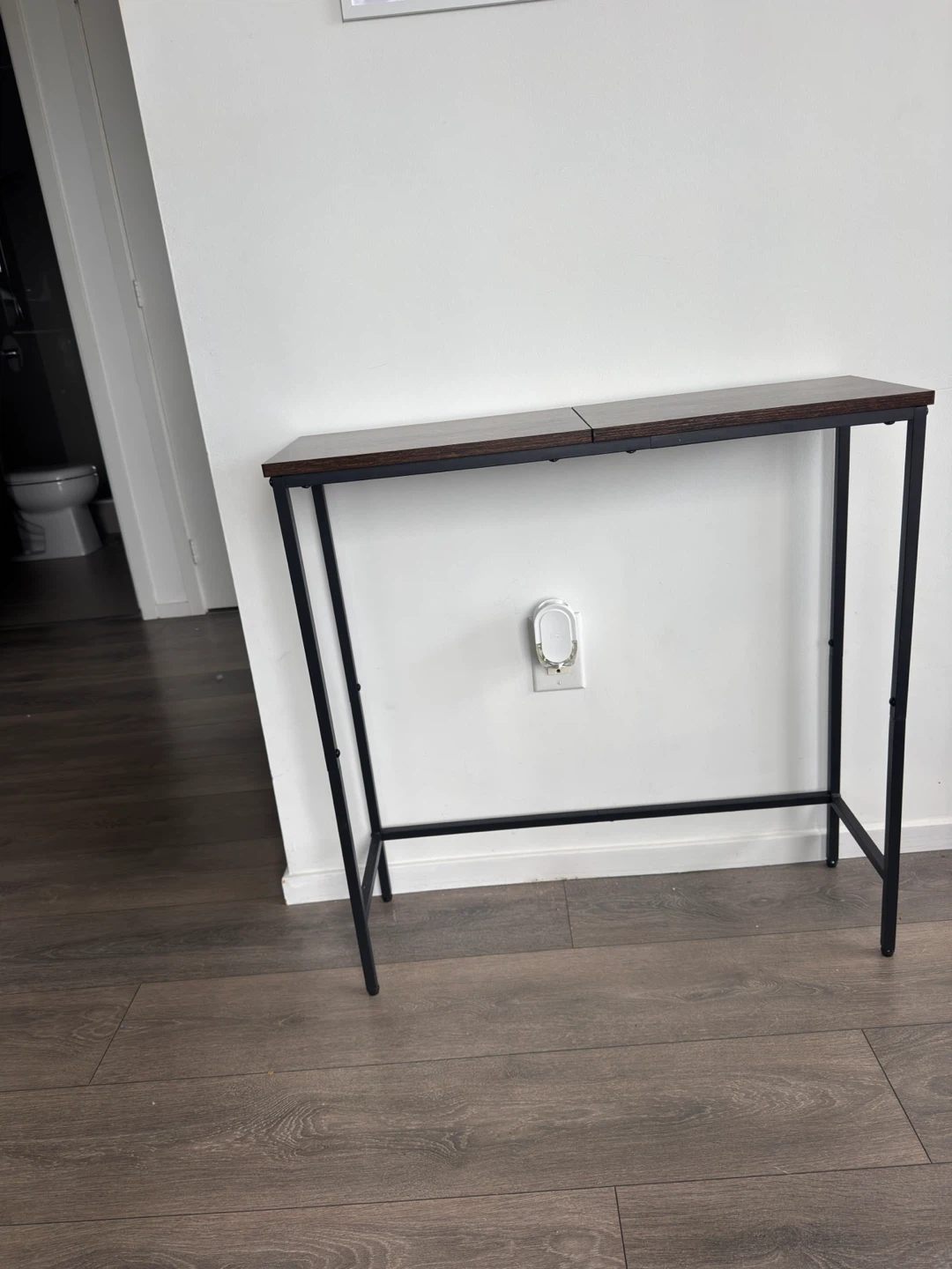 Rustic dark wood narrow Console Table - photo 3