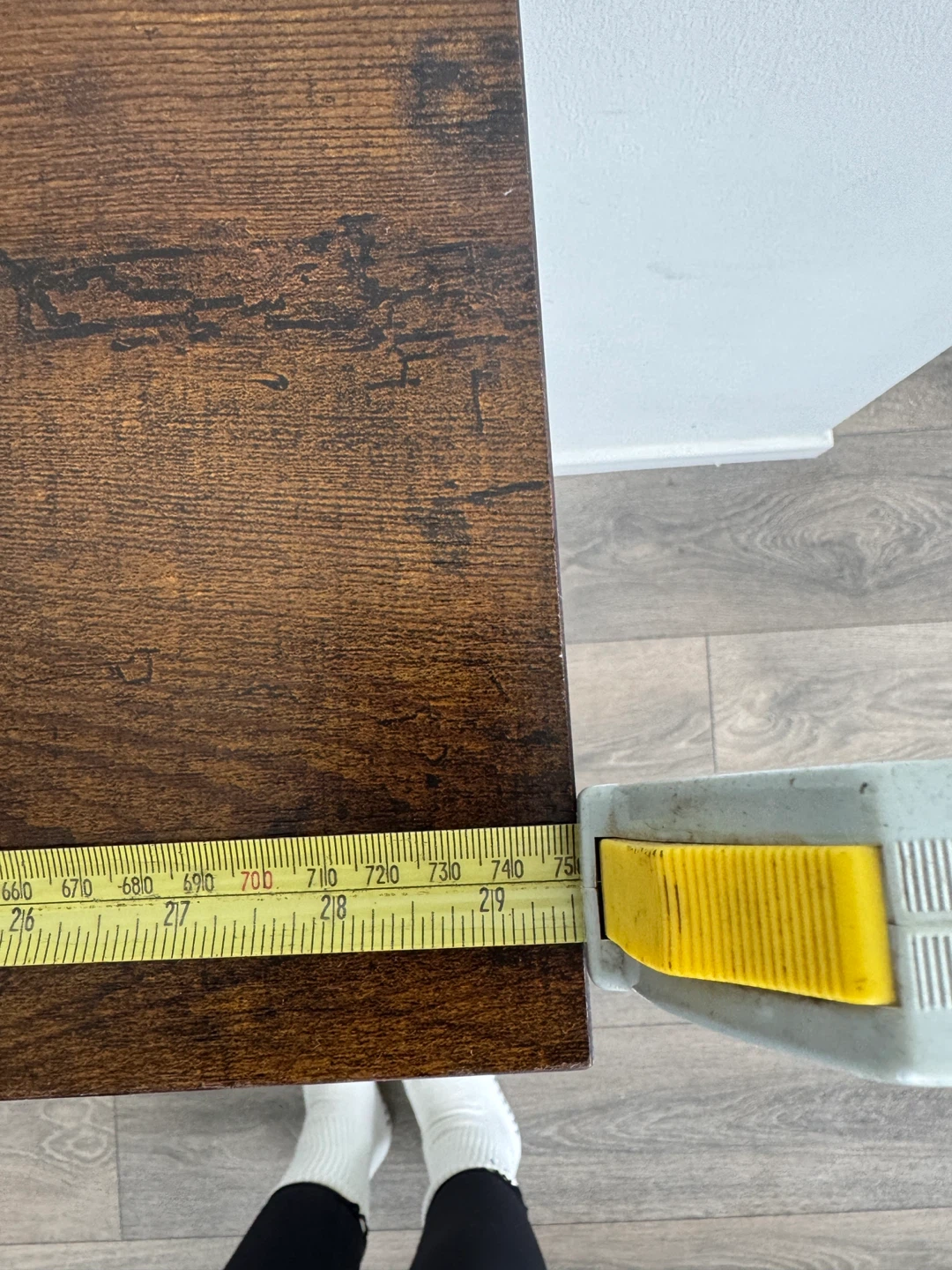 Rustic dark wood narrow Console Table - photo 5