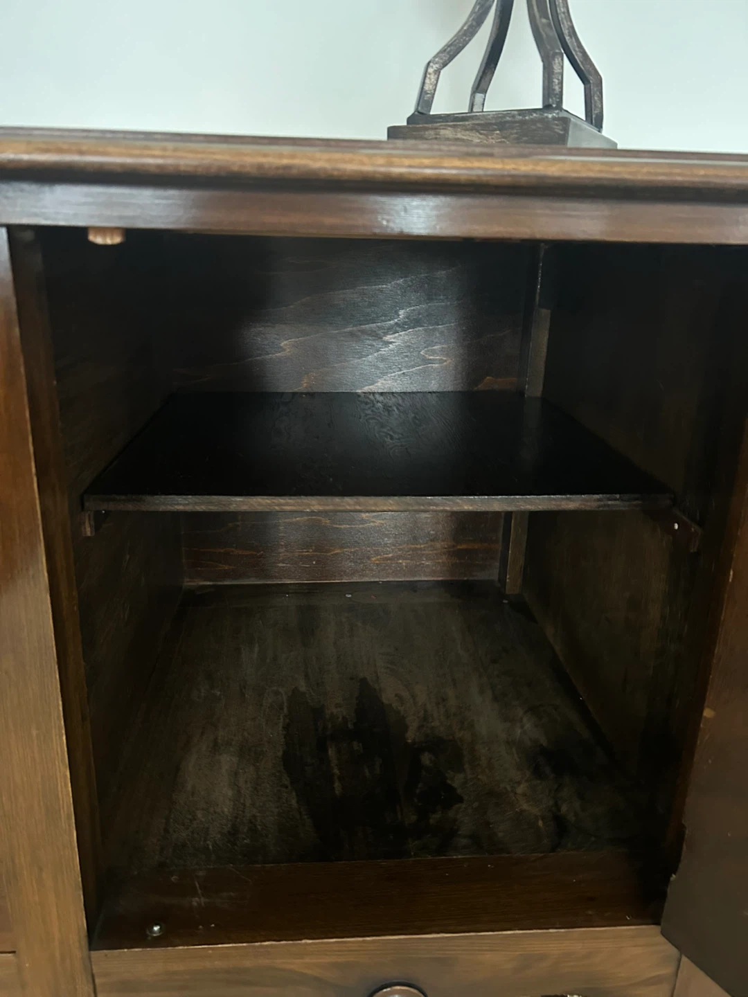Vintage Walnut Wood Buffet Sideboard - photo 4