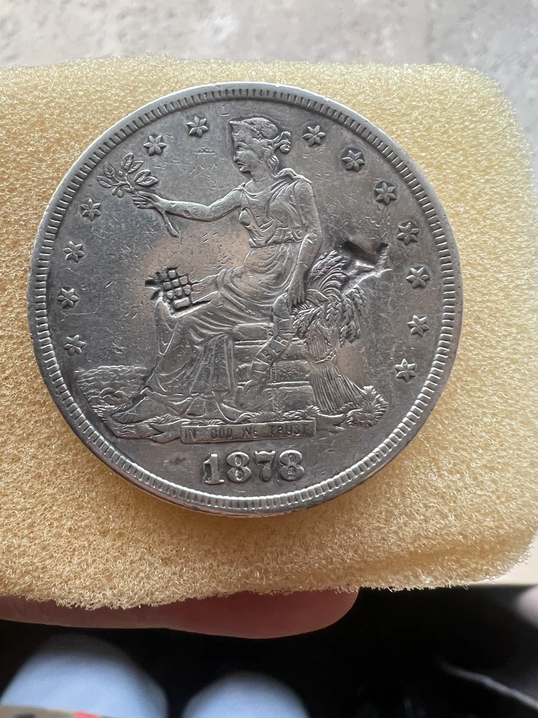 1878 s trade dollar chopmarked xf40