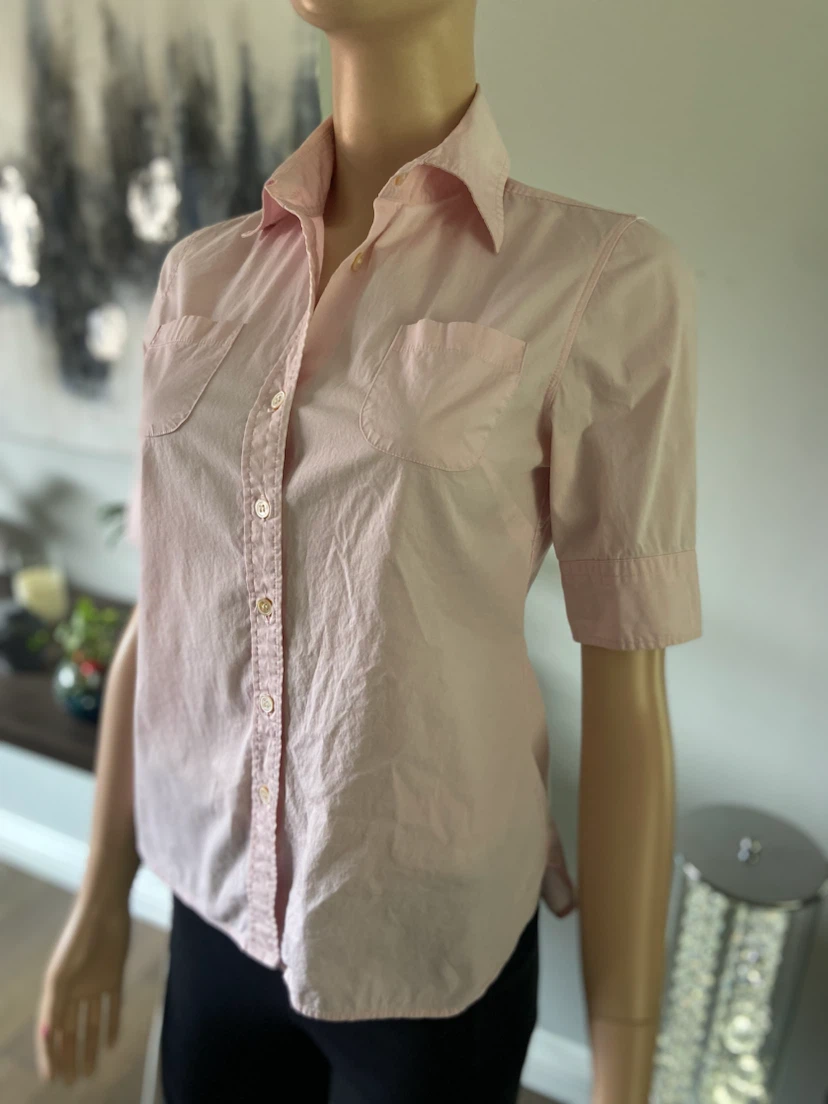 Vintage Jacob Pale Pink Short Sleeve Button-Up Shirt Size XS - photo 3