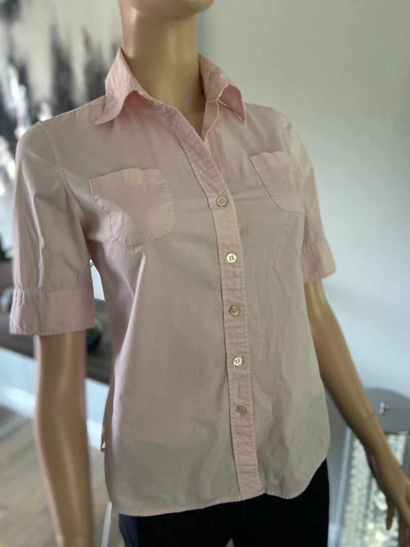 Vintage Jacob Pale Pink Short Sleeve Button-Up Shirt Size XS - photo 4