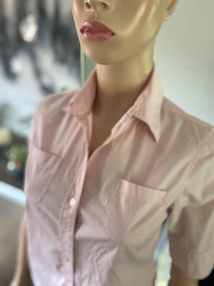 Vintage Jacob Pale Pink Short Sleeve Button-Up Shirt Size XS - photo 5