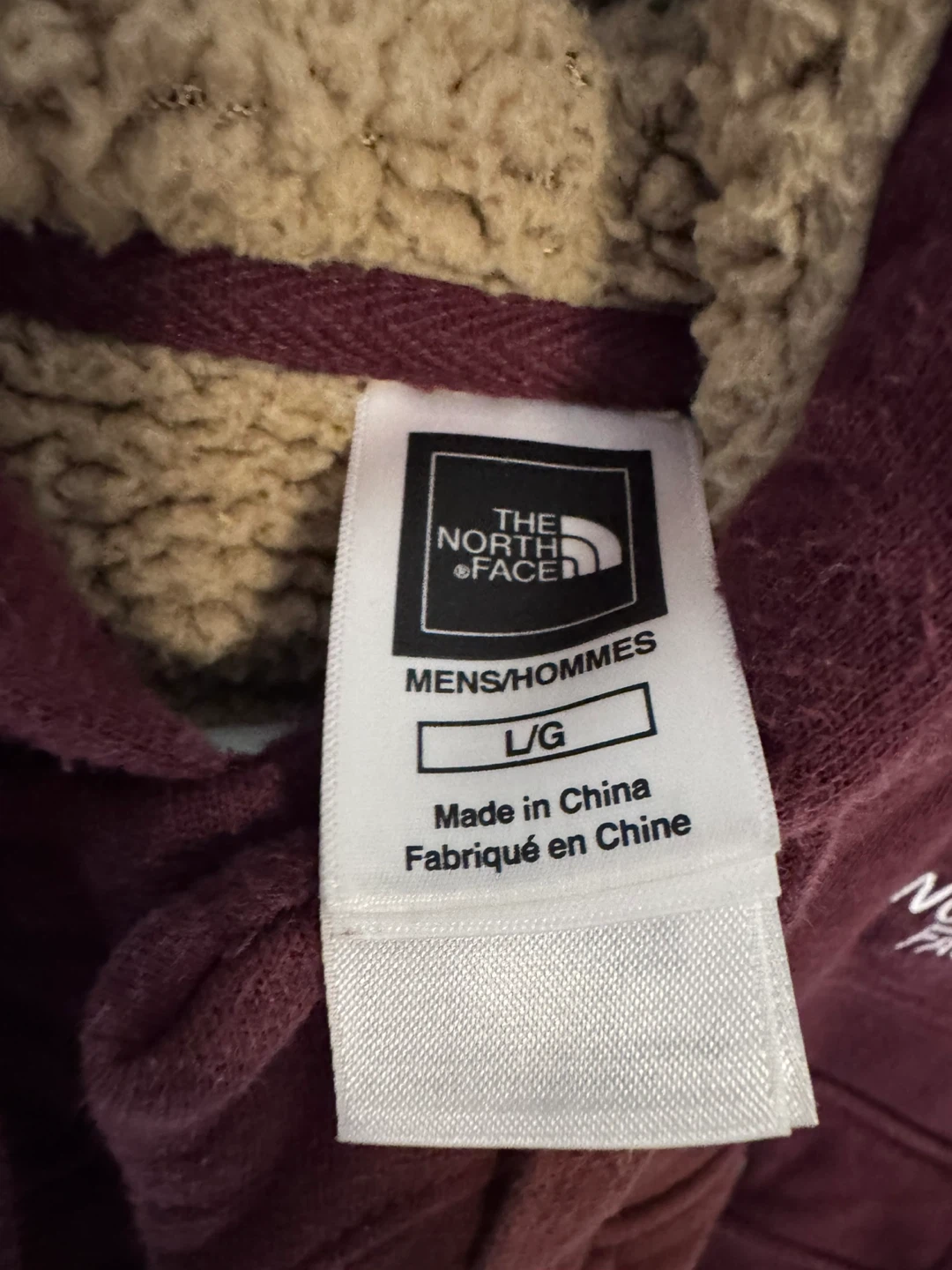 THE NORTH FACE Sherpa Patrol Snap Up Hoodie Large, Burgundy - photo 2
