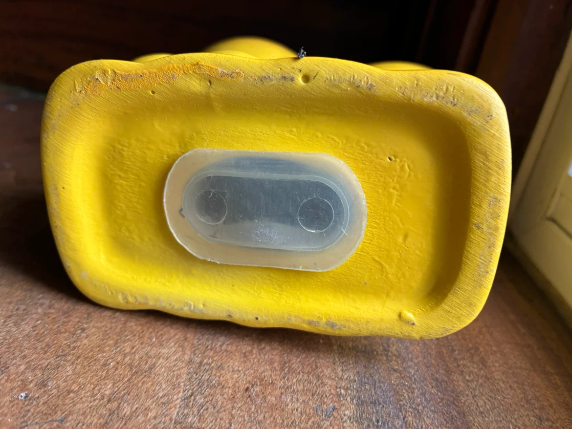 Vintage retro piggy bank Yellow Smiley Face Family Ceramic coin - photo 4