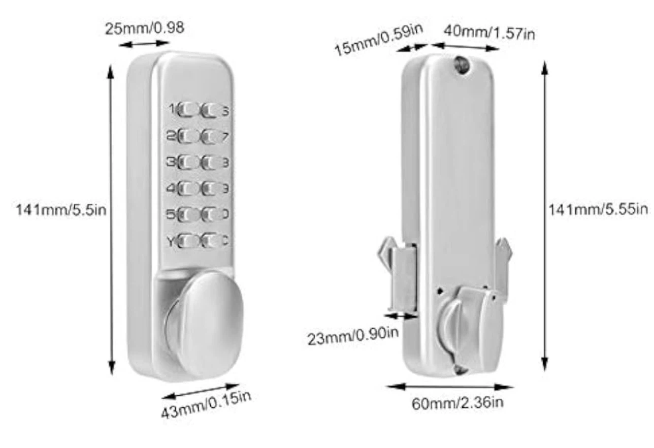 Mechanical Keyless Kitchen, Patio Door Lock - photo 4