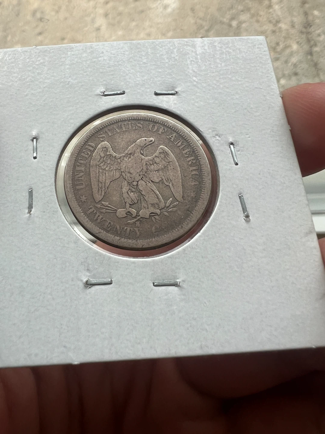 1875 S seated liberty 20 cent usa coin - photo 2