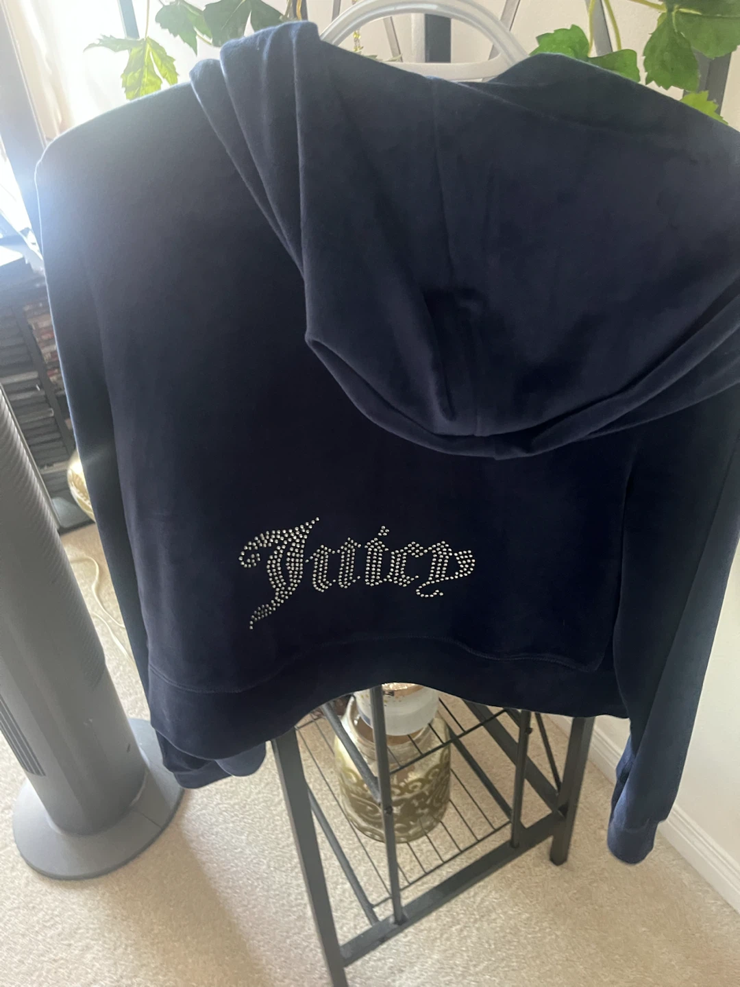 Juicy Couture Navy Velour Hoodie