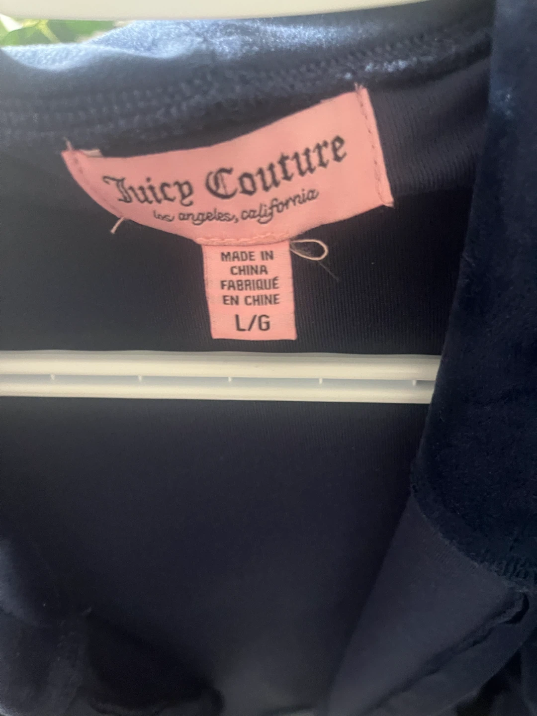 Juicy Couture Navy Velour Hoodie - photo 3